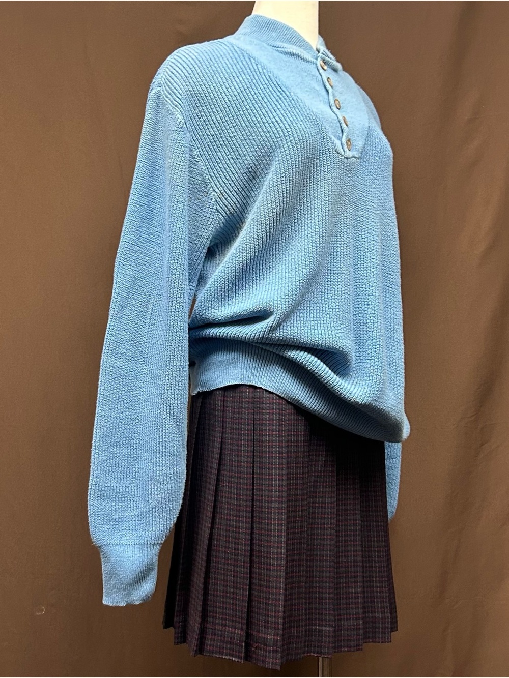 Heritage plaid mini skirt in burgundy